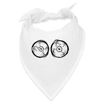Crazy Monster Horror Augen - Bandana - Weiß - Vorne