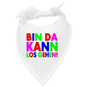 Bin da kann losgehen - Bandana - Weiß - Vorne