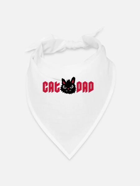 Wilder Kater Cat Dad - Bandana - Weiß - Vorne
