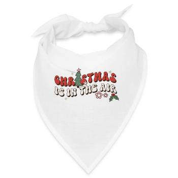 Xmas is in t air Weihnachten Retro Weihnachtslied - Bandana - Weiß - Vorne