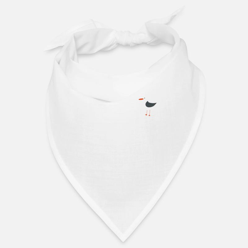 Hamburg mit Möwe - Bandana - Weiß
