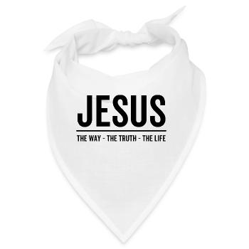 Jesus Der Weg Die Wahrheit Das Leben - Bandana - Weiß - Vorne