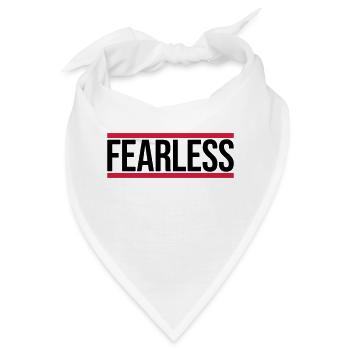 fearless Text Zitat Design - Bandana - Weiß - Vorne