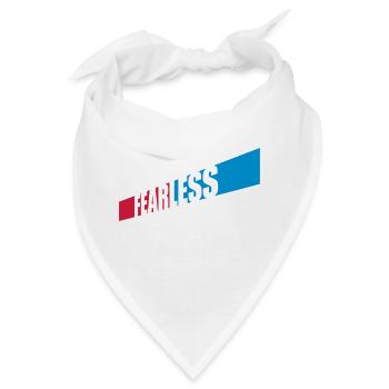 fearless Text Zitat Design - Bandana - Weiß - Vorne