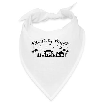 Oh Holy Night - Bandana - Weiß - Vorne