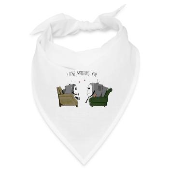 I love watching you - Bandana - Weiß - Vorne