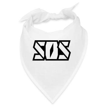 SOS Schriftzug - Bandana - Weiß - Vorne