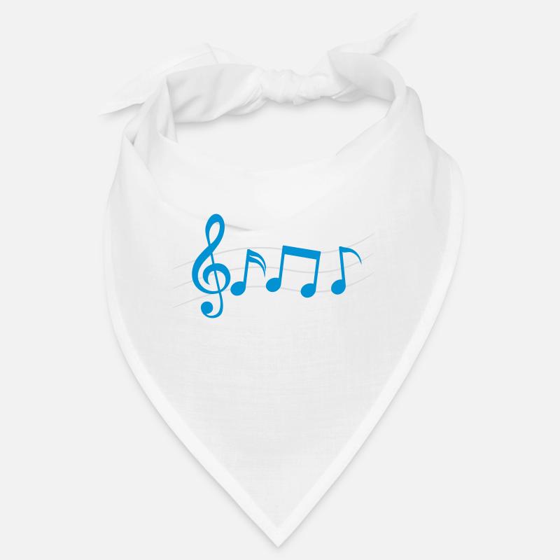 Symboles de logo Partitions de musique - Bandana - blanc