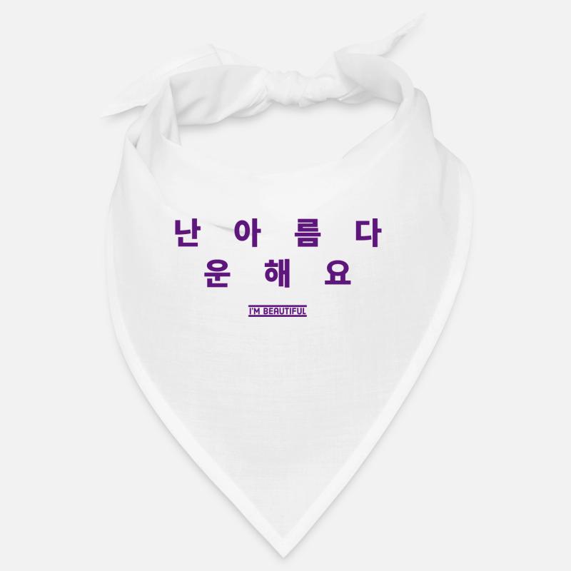 Coréen - Bandana - blanc