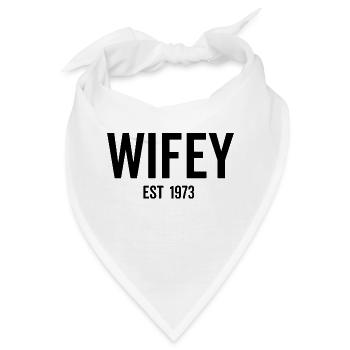 Wifey Est 1973 - Bandana - Weiß - Vorne