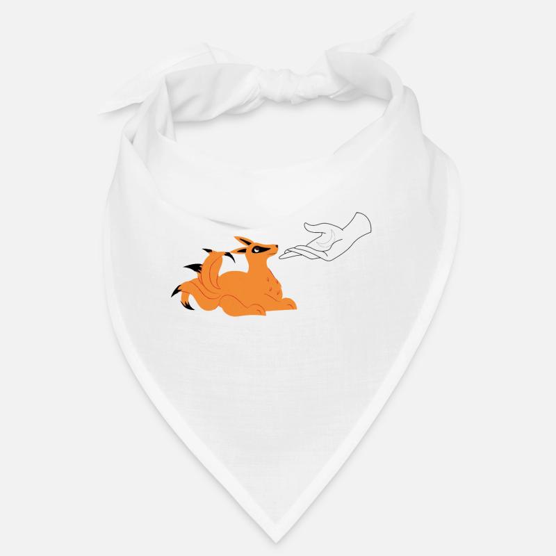 de renard Kitsune et main avec symbole de lune NaruSas Bandana