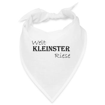 Weltkleinster Riese - Schriftzug - Bandana - Weiß - Vorne