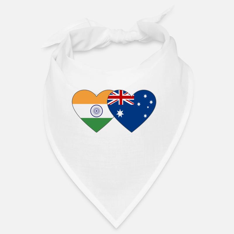 India Australia Flag Heart Bandana