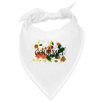 Gourmet - Design für T-Shirt und Baby Lätzchen - Bandana - Weiß - Vorne