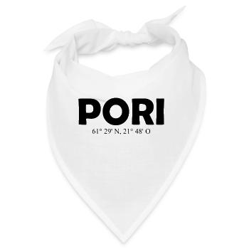 Pori - Finland - Coordinates - Longitude Latitude - Bandana - Weiß - Vorne