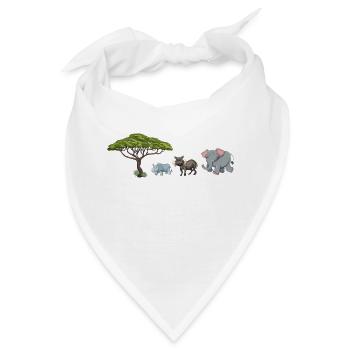 Safari Zoo Animal Safari Zoo - Bandana - Weiß - Vorne