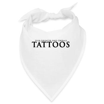 Tattoos überall - Bandana - Weiß - Vorne