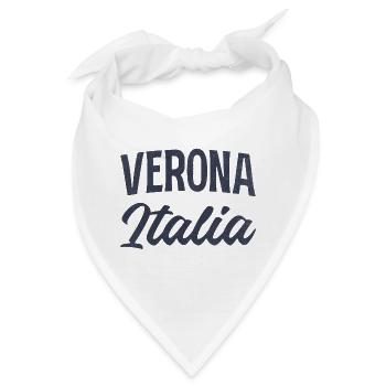 Verona Italia Typo Kontrast - Bandana - Weiß - Vorne