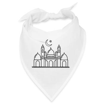 Moschee religiöse Kultstätte transparent - Bandana - Weiß - Vorne
