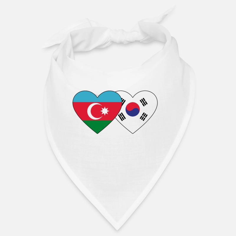Azerbaïdjan Corée du Sud drapeau Bandana