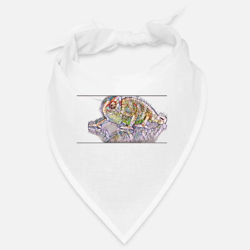 Caméléon - Impression d’art colorée et élégante Bandana