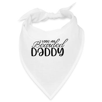 I Love My Bearded Daddy - Bandana - Weiß - Vorne