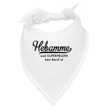 Hebamme - Bandana - Weiß - Vorne