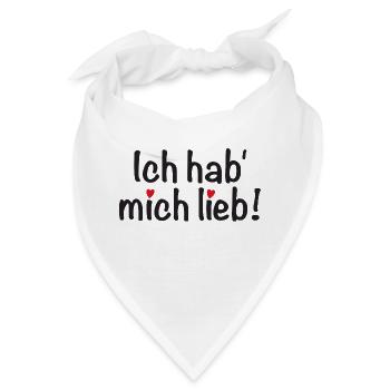 Ich hab mich lieb! - Bandana - Weiß - Vorne