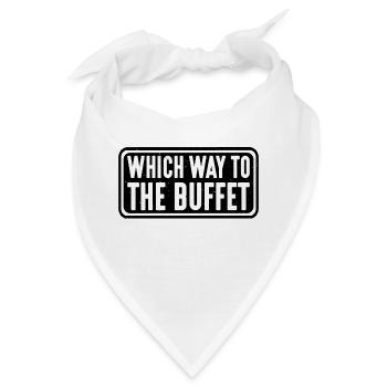 Which Way To The Buffet 18 - Bandana - Weiß - Vorne