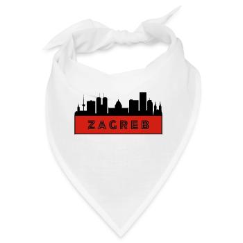 Stadt Zagreb - Kroatien - Bandana - Weiß - Vorne
