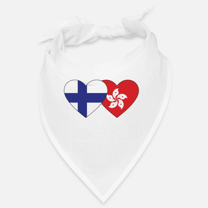 Finlande Cœur de drapeau de Hong Kong Bandana