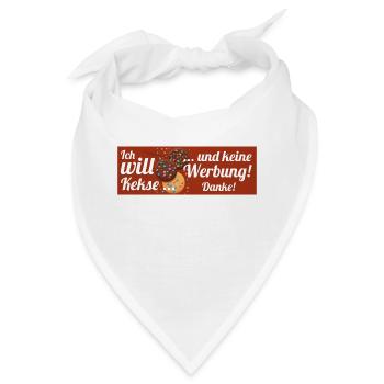 Ich will Kekse und keine Werbung! Keine Werbung! - Bandana - Weiß - Vorne
