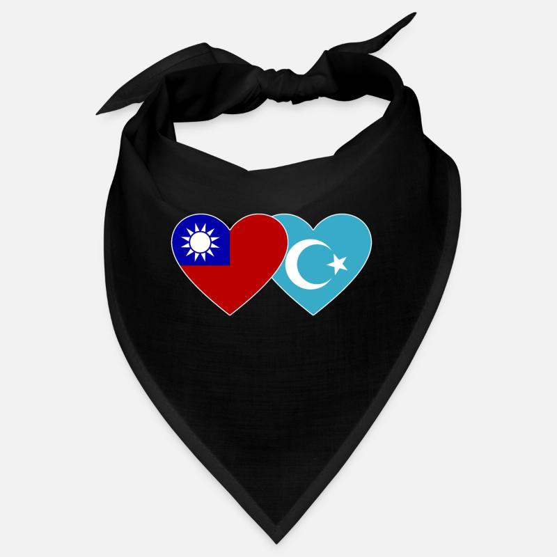 Cœur du drapeau ouïghour de Taïwan Bandana