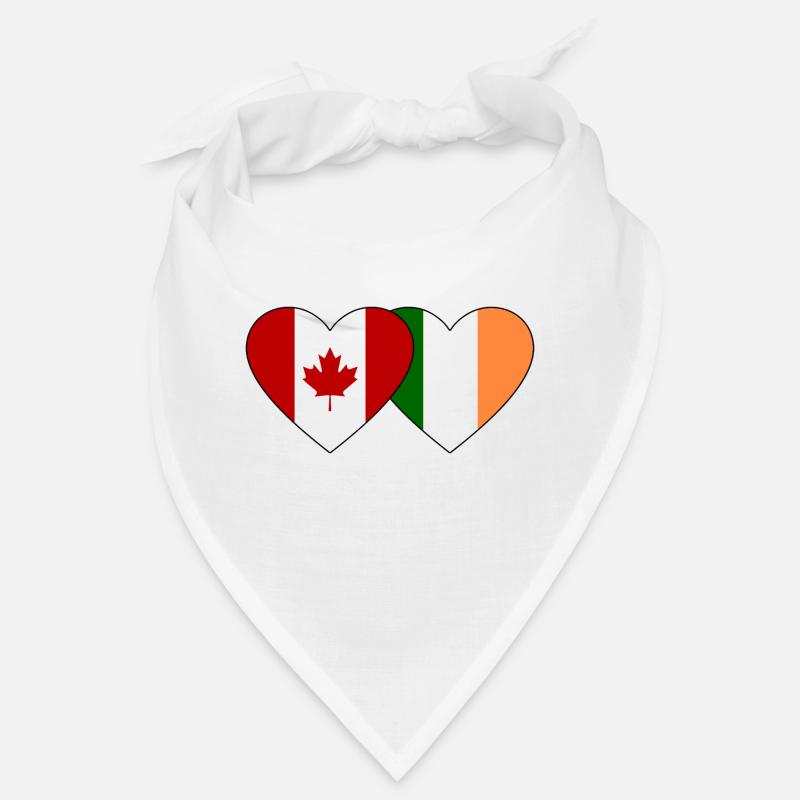 Cœur de drapeau Canada-Irlande Bandana