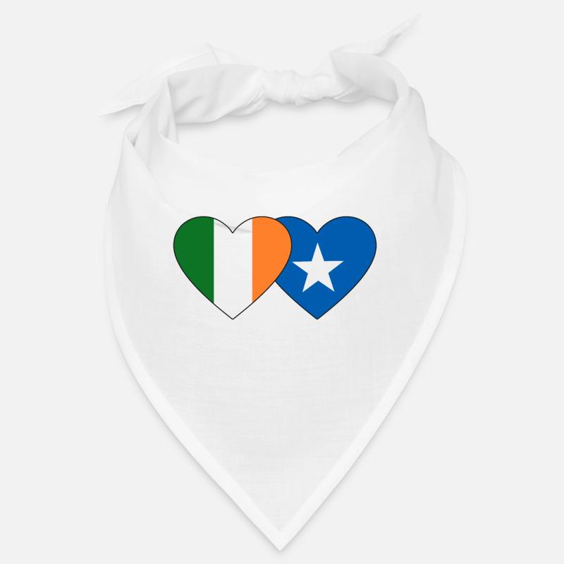 Irlande Somalie Drapeau Coeur Bandana