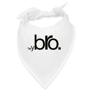 Hey Bro - Bandana - Weiß - Vorne