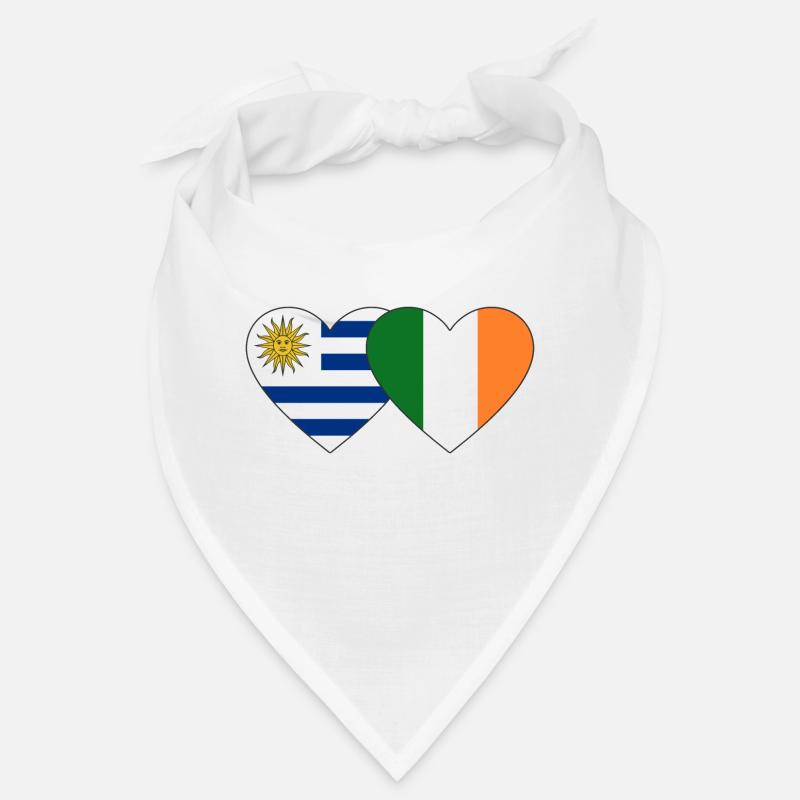 Uruguay Ireland Heart Flag Bandana