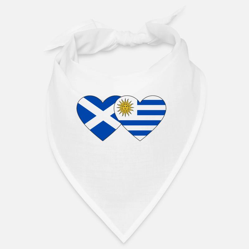Écosse Uruguay Drapeau du cœur Bandana