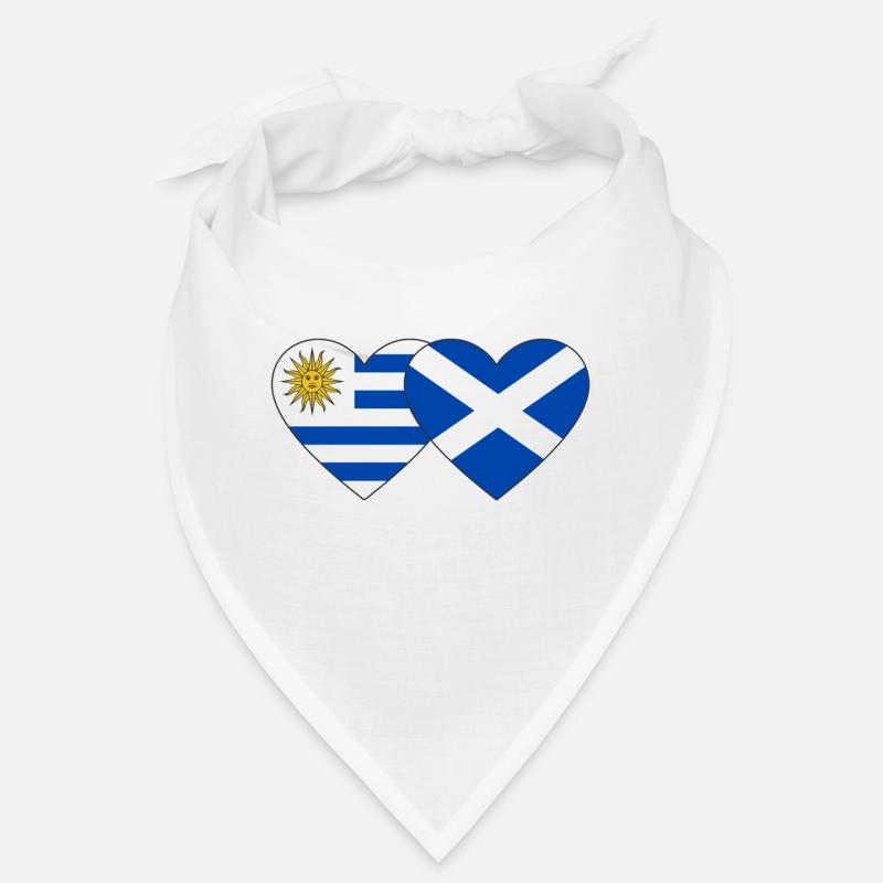 Uruguay Écosse Drapeau du cœur Bandana