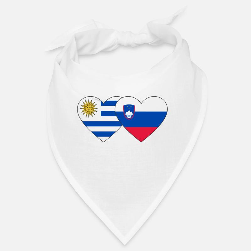 Uruguay Slovénie Drapeau du cœur Bandana