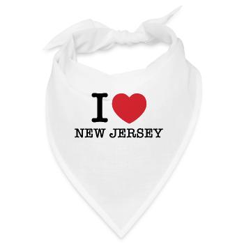 Ich liebe New Jersey | I Heart New Jersey - Bandana - Weiß - Vorne