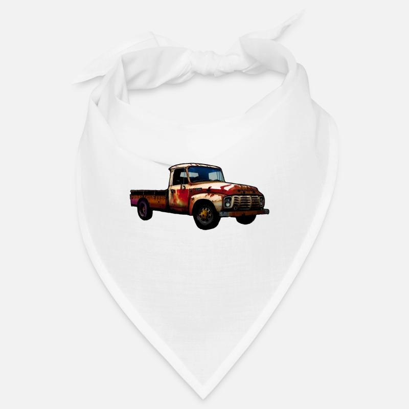 Rostiger Pickup - Bandana - Weiß