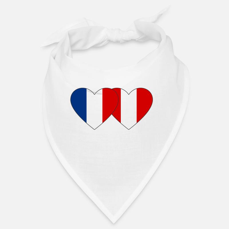 Frankreich Peru Herz Flagge Bandana
