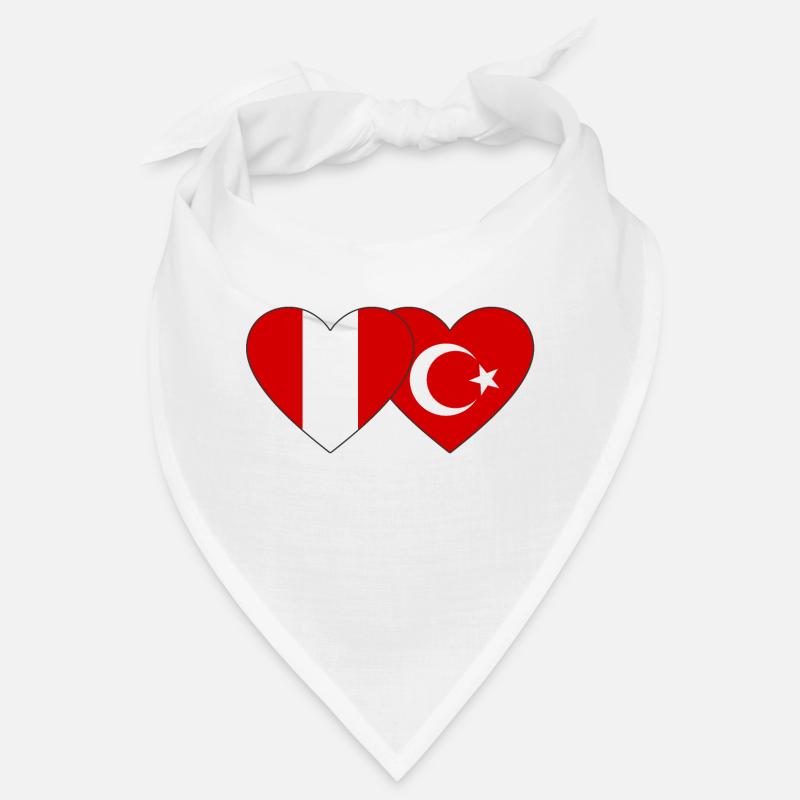 Peru Turkey Heart Flag Bandana
