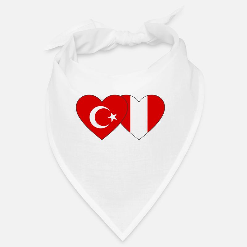 Turkey Peru Heart Flag Bandana