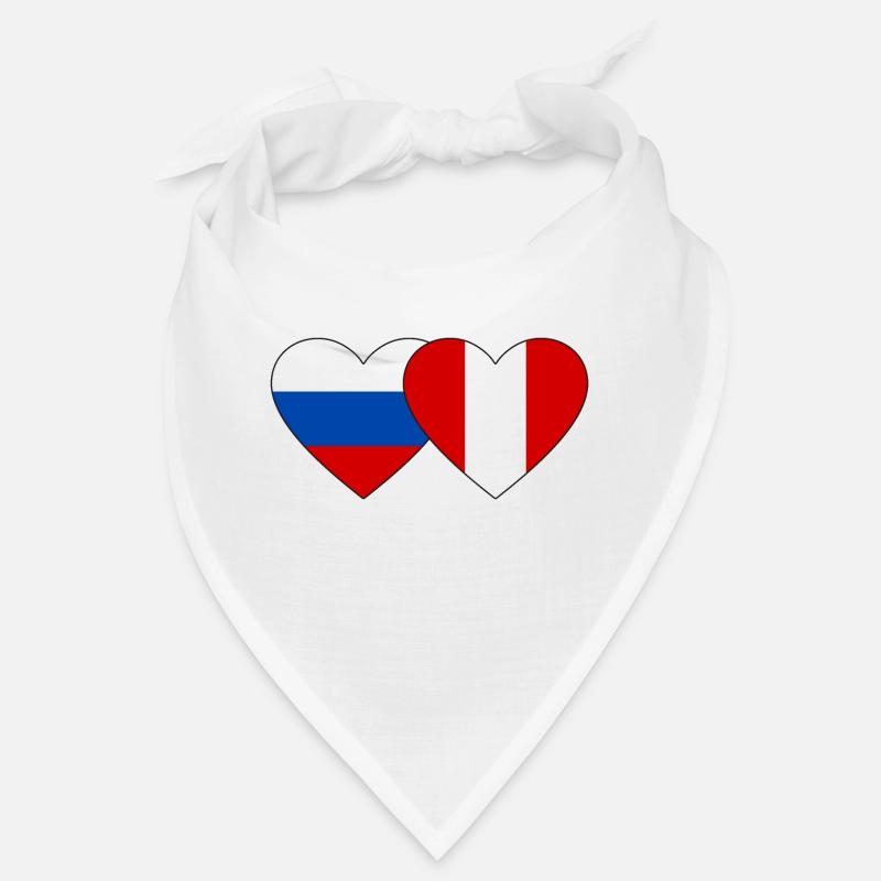 Russland Peru Herz Flagge Bandana