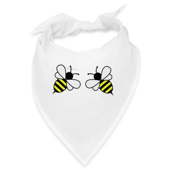 bees - Bandana - Weiß - Vorne