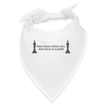 boardgame chess backgammon game night - Bandana - Weiß - Vorne