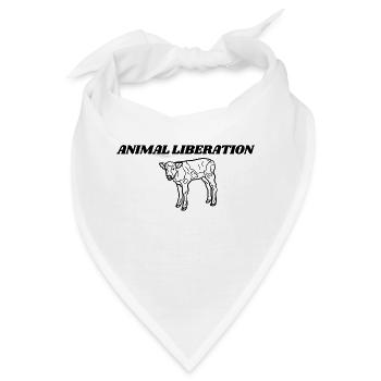 Animal Liberation Kalb - Bandana - Weiß - Vorne