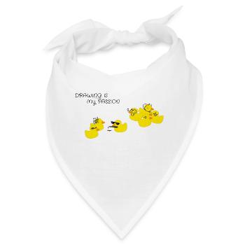 Drawing is my passion - Bandana - Weiß - Vorne